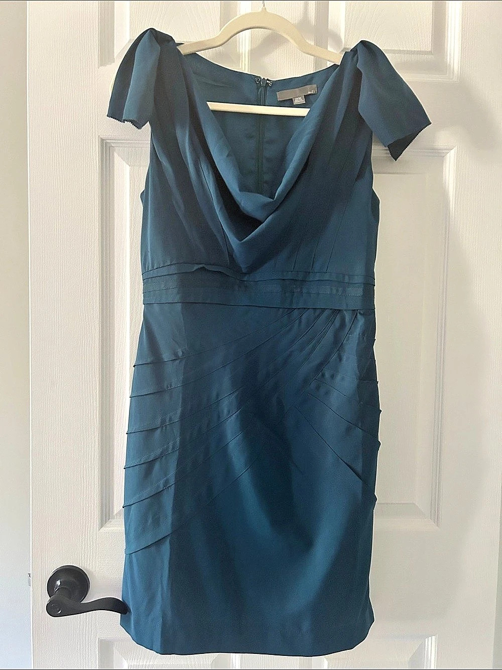 Forever 21 Cowl Neck Midi Dress Peacock Blue Medium
